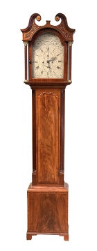 Scottish George III Inlaid Mahogany Tall Case Clock, Thomas Currie, Edinburgh