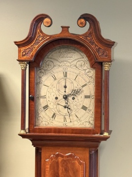 Scottish George III Inlaid Mahogany Tall Case Clock, Thomas Currie, Edinburgh