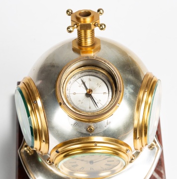 French Industrial Diver's Helmet Clock