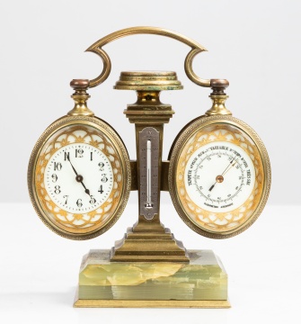 French Gilt Bronze and Onyx Desk Compendium