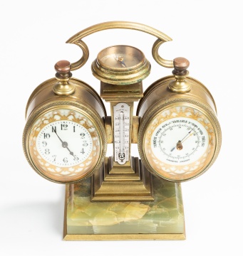 French Gilt Bronze and Onyx Desk Compendium