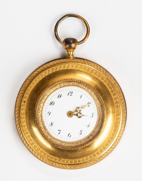 E. F. Caldwell & Co. Gilt Bronze Sedan Clock