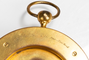 E. F. Caldwell & Co. Gilt Bronze Sedan Clock