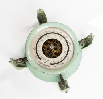 Yanagi Japanese Ship's Aneroid Barometer in Shock Mount