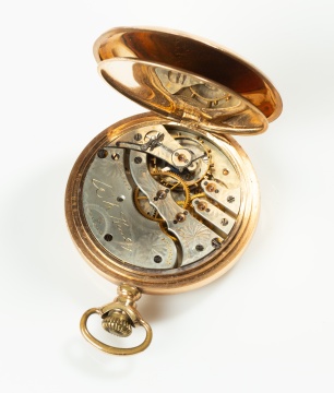 Hampden Gold-Filled Hunter Case Pocket Watch with Knights Templar Fob