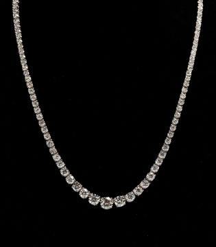 Platinum and Diamond Riviere Necklace