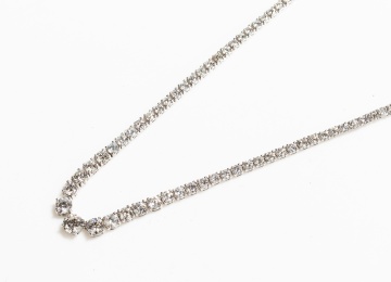 Platinum and Diamond Riviere Necklace