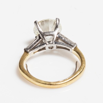 Approximately 3.53 Carat Diamond, 18K Gold and Platinum Ring