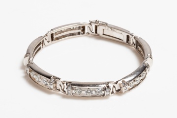 Dennis C. 7.75 Carat Diamond and 18K White Gold Bracelet