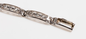 Dennis C. 7.75 Carat Diamond and 18K White Gold Bracelet