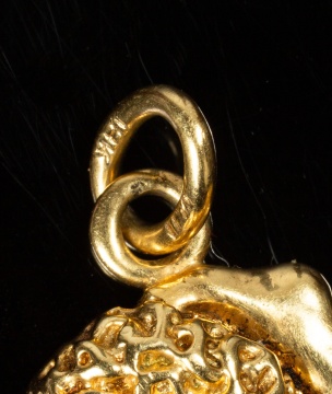 18K Gold and Diamond Gemini Zodiac Pendant