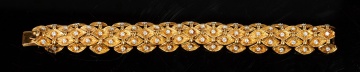 18K Gold and Diamond Woven Link Bracelet