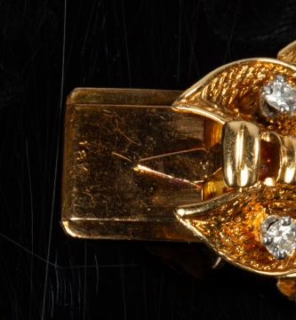 18K Gold and Diamond Woven Link Bracelet