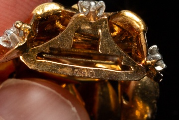 18K Gold and Diamond Woven Link Bracelet