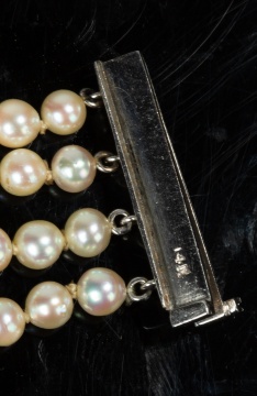 Edwardian Platinum, Diamond and Natural Pearl Bracelet