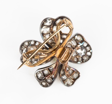 Antique Gold and Diamond Daisy Brooch