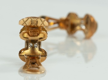 Pair of Fontana, Rome, 18K Gold and Diamond Earclips