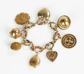 Tiffany & Co. 14K Two-Tone Gold Charm Bracelet