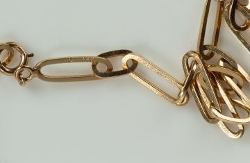 14K Gold Paperclip Link Chain Necklace