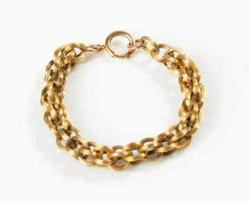 14K Gold Triple-Ring Link Bracelet