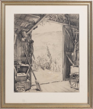 Alexander Oscar Levy (American, 1881-1947) "View from the Barn"