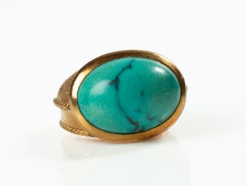 18K Gold and Turquoise Ring