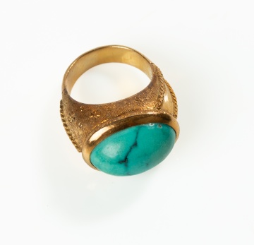 18K Gold and Turquoise Ring