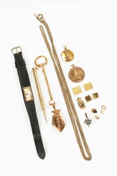 Group of 14K Gold Jewelry and Accessories