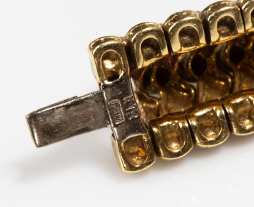 Italian 18K Gold and Enamel Bracelet