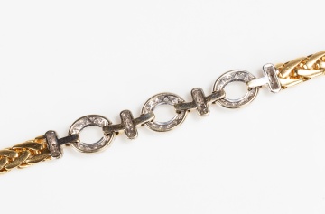 Italian 18K Gold and Diamond Necklace