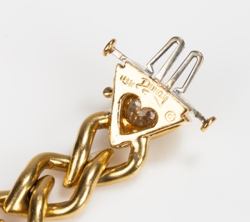 Henry Dunay 18K Gold and Diamond Curb Link Bracelet