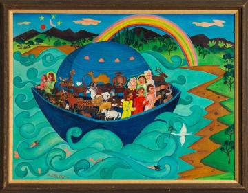 Malcah Zeldis (American, b. 1931) Noah's Ark