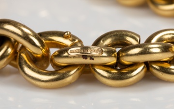 La Pepita Italian 18K Gold Rolo-Link Bracelet