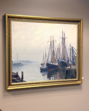 Emile A. Gruppe (American, 1896-1978) Gloucester Harbor, Misty Morning
