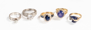 18K Gold and Platinum Rings