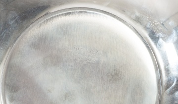Tiffany & Co. Sterling Silver Centerpiece Bowl and a Cartier Sterling Silver Double Leaf Dish