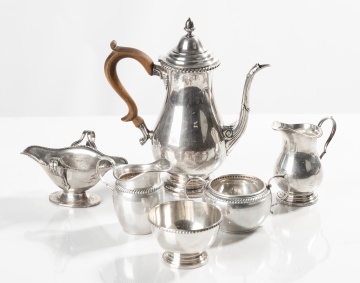 American Sterling Silver Tea and Table Pieces, Including Gorham, Six Pieces