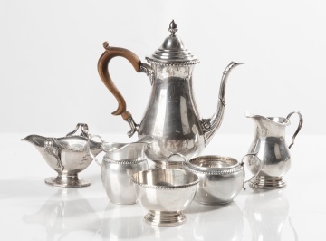 American Sterling Silver Tea and Table Pieces, Including Gorham, Six Pieces