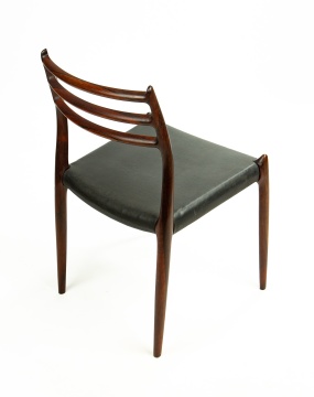 Niels O. Moller (Danish, 1920-1982) Set of Six Rosewood Dining Chairs, Model 78