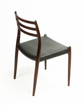 Niels O. Moller (Danish, 1920-1982) Set of Six Rosewood Dining Chairs, Model 78