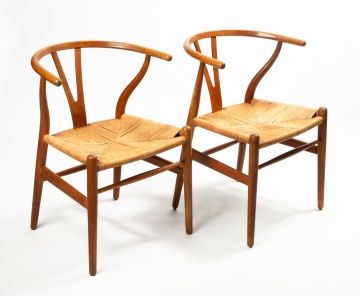 Hans J. Wegner (Danish, 1914-2007) Set of Four Wishbone Chairs, Model CH25