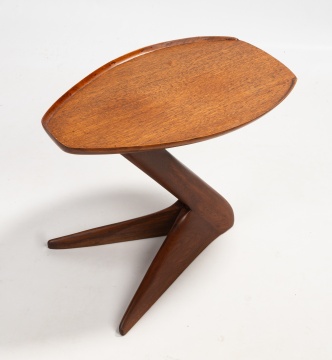 American Studio Craft Sculpted Walnut Occasional Table