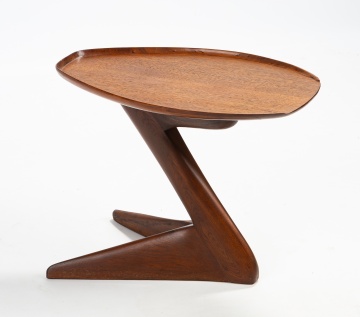 American Studio Craft Sculpted Walnut Occasional Table