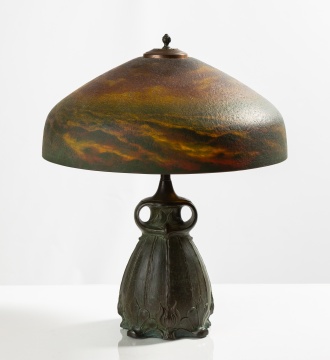 Pittsburgh Reverse-Painted Sunset Table Lamp