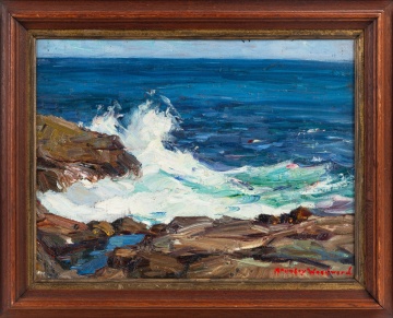 Stanley Wingate Woodward (American, 1890-1970) Surf on the Rocks, New England Coast