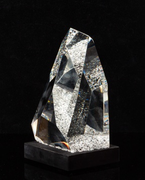 Steuben Crystal Rock Sculpture