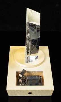 Steuben Engraved Crystal Music Box, Girl with Nutcracker