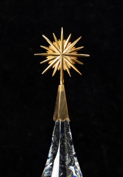Steuben Crystal "Christmas Tree" with 18K Gold Star