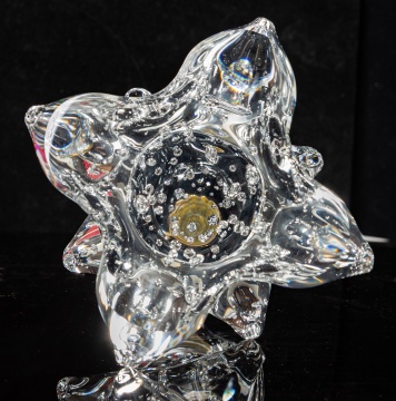 Steuben Crystal "Christmas Tree" with 18K Gold Star