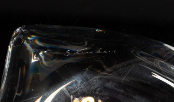 Steuben Crystal & 18K Gold "Key to My Heart"